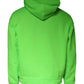 Green Logo Hooded Pullover Sweatshirt Sweater