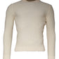 Beige Wool Knit Long Sleeve Round Neck Pullover Sweater