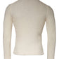 Beige Wool Knit Long Sleeve Round Neck Pullover Sweater