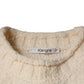 Beige Wool Knit Long Sleeve Round Neck Pullover Sweater