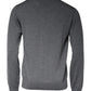 Dark Gray Wool Crew Neck Pullover Sweater