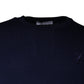 Dark Blue Wool Crew Neck Pullover Sweater