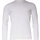 White Long Sleeve Turtleneck Men Pullover Sweater