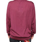 Maroon Cashmere V-neck Men Pullover Sweater