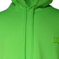 Green Logo Hooded Pullover Men Sweatshirt Sweater