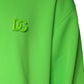 Green Logo Hooded Pullover Men Sweatshirt Sweater