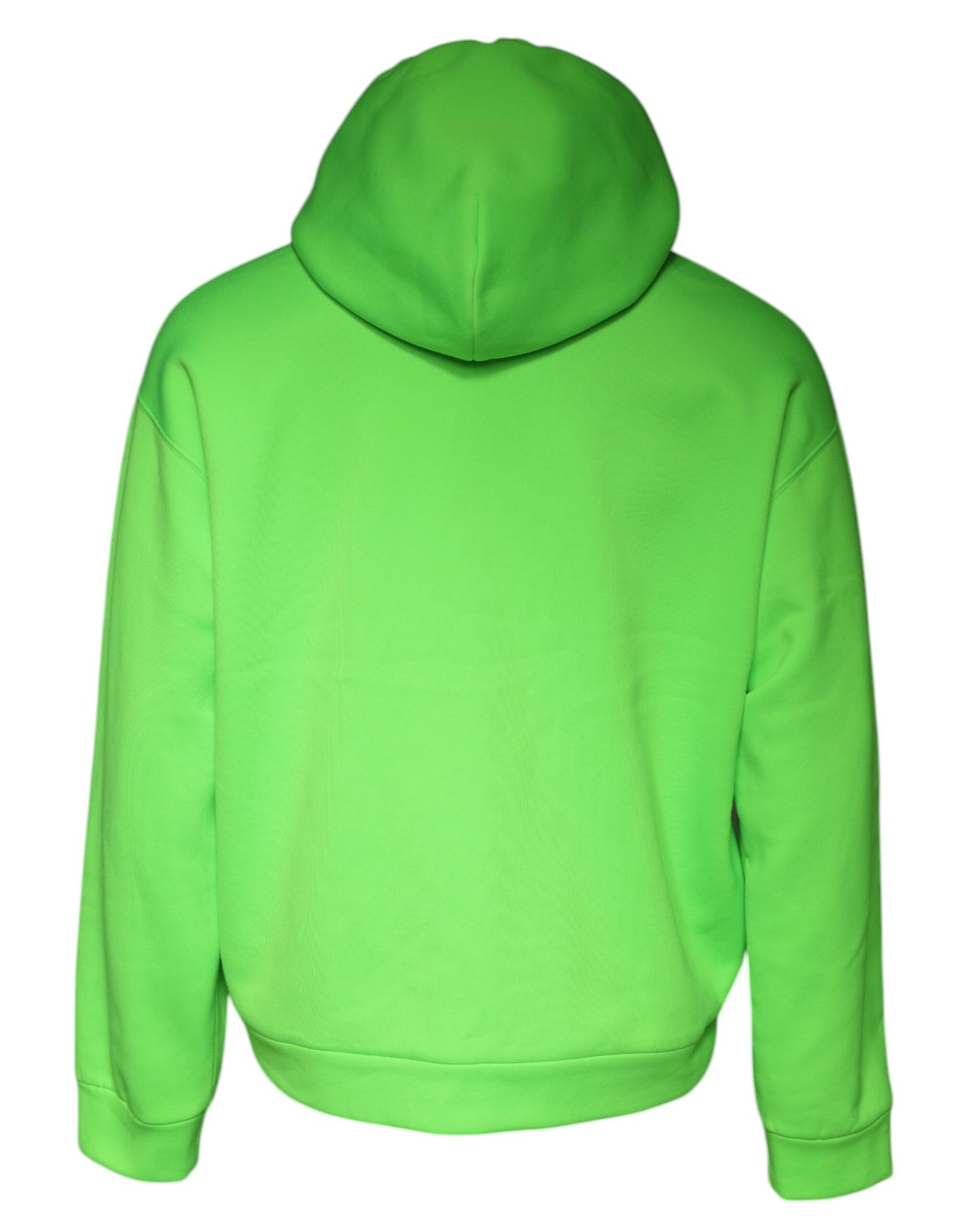 Green Logo Hooded Pullover Men Sweatshirt Sweater