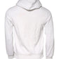 White Caesar Cotton Hooded Pullover Sweater