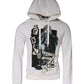 White Caesar Cotton Hooded Pullover Sweater