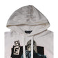 White Caesar Cotton Hooded Pullover Sweater