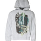 White Caesar Cotton Hooded Pullover Sweater