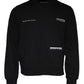 Black Printed Crew Neck Men Pullover Sweater