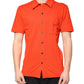 Orange Cotton Button Down Casual Polo Shirt