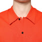 Orange Cotton Button Down Casual Polo Shirt