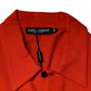 Orange Cotton Button Down Casual Polo Shirt