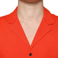 Orange Cotton Button Down Casual Polo Shirt