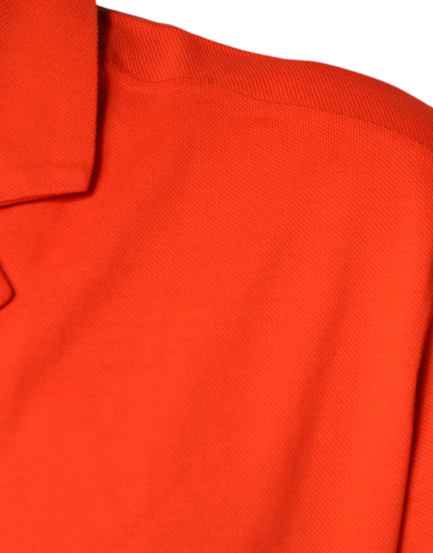 Orange Cotton Button Down Casual Polo Shirt