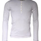 White Cotton Buttoned Long Sleeves T-shirt