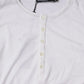 White Cotton Buttoned Long Sleeves T-shirt