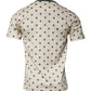 Beige Graphic Print Polka Dot Cotton T-shirt