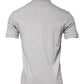 Gray Crown Collared ShortSleeve Polo T-shirt