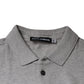 Gray Crown Collared ShortSleeve Polo T-shirt