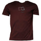 Maroon DG Logo Cotton Crew Neck T-shirt