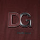 Maroon DG Logo Cotton Crew Neck T-shirt