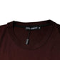 Maroon DG Logo Cotton Crew Neck T-shirt