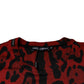 Red Leopard Cotton Short Sleeves T-shirt