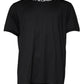 Black Logo Shorts Sleeves Crewneck T-shirt