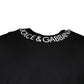 Black Logo Shorts Sleeves Crewneck T-shirt