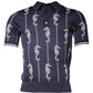 Dark Blue Sea Horse Collared Polo T-shirt