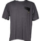 Gray Logo Patch Cotton Crew Neck T-shirt