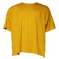 Mustard Embossed Logo Crew Neck T-shirt