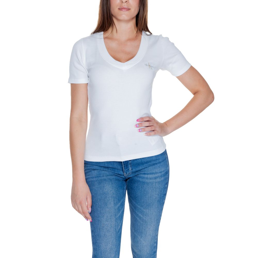 White Cotton Rigenerato Tops & T-Shirt