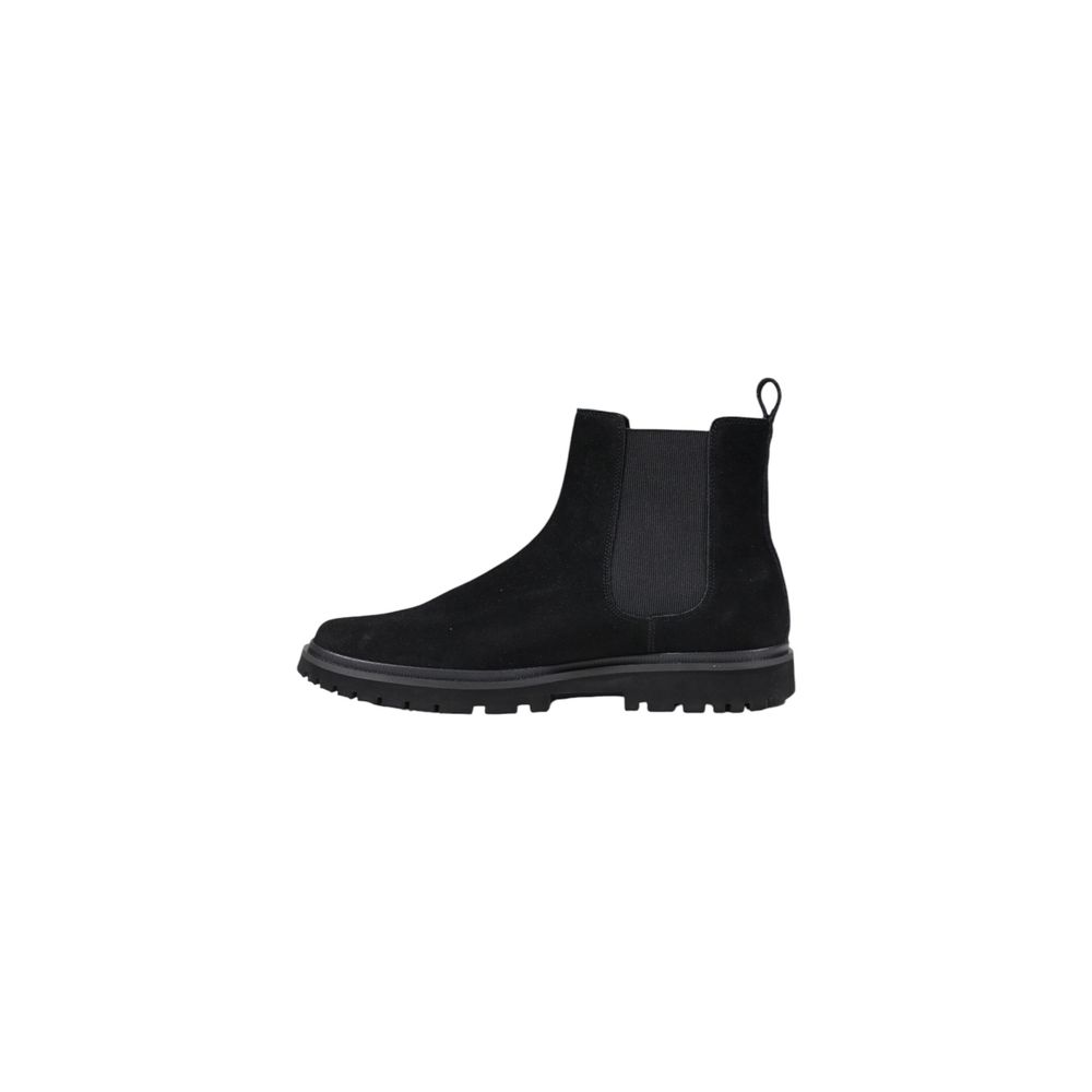 Black Suede Leather Boot