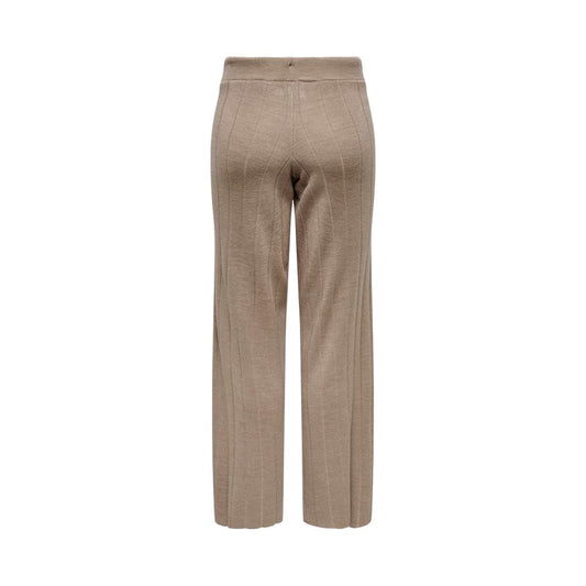 Beige Acrylic Jeans & Pant