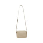 Cream Synthetic Leather Handbag