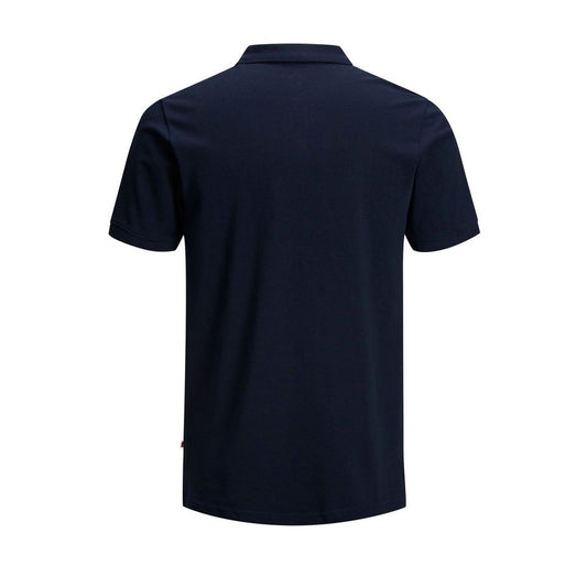 Blue Cotton Polo Shirt