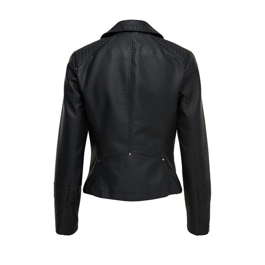 Black Viscose Jackets & Coat