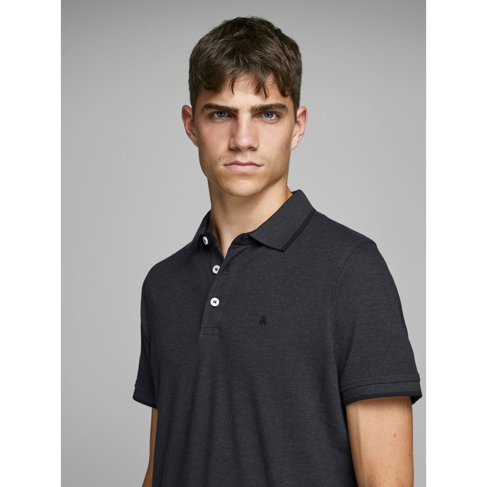 Gray Cotton Polo Shirt