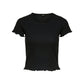 Black Polyester Tops & T-Shirt