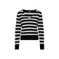 Black And White Polyester Sweater