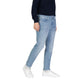 Light Blue Cotton Jeans & Pant