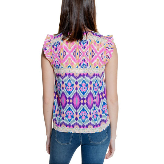 Multicolor Polyester Polyester Tops & T-Shirt