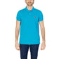 Blue Cotton Polo Shirt