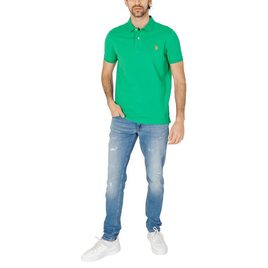 Green Cotton Polo Shirt