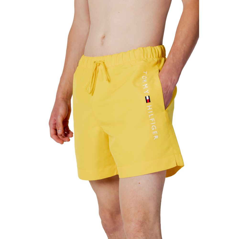 Yellow Polyester Swimwear