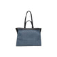 Blue Cotton Handbag